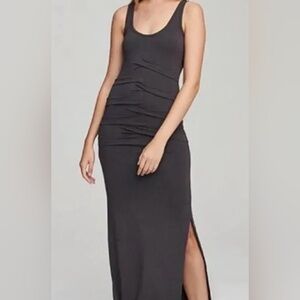 Marste Ruched Dubai ruched bodycon tank top Black Bodycon with Slit 4-6 Gray